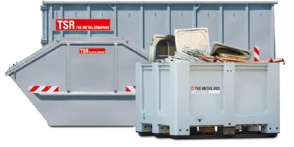 Container von TSR Recycling zur Schrottentsorgung in Hamburg