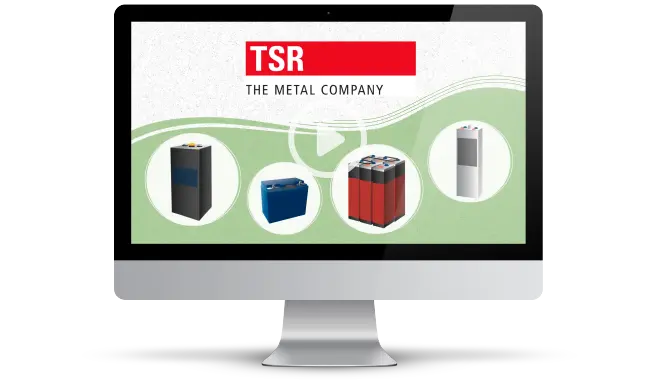 Ein Monitor mit dem Startbildschirm zum Video Batterierecycling