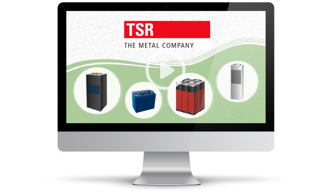 Ein Monitor mit dem Startbildschirm zum Video Batterierecycling