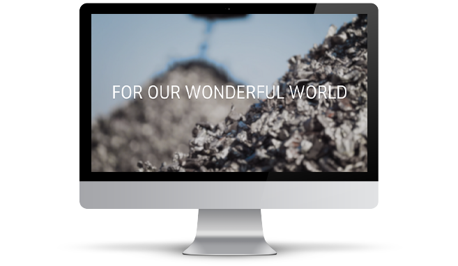 Bildschirm mit Startsequenz Film "For our wonderful world"